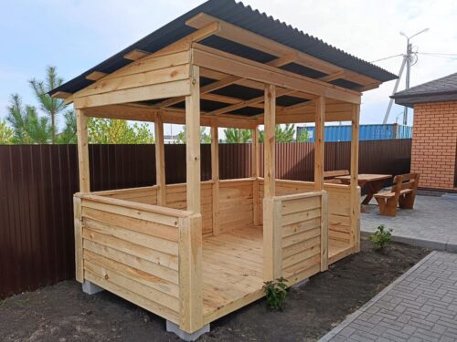 Беседка 2х3м из бруса под ключ
