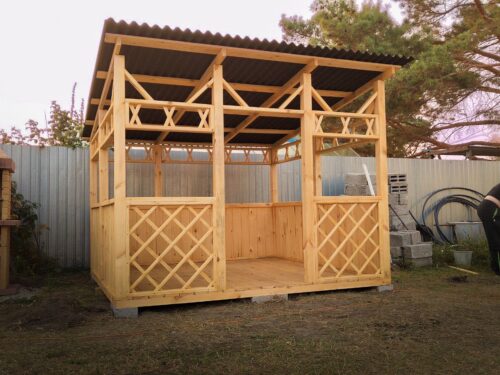 Беседка 3х3м из бруса под ключ