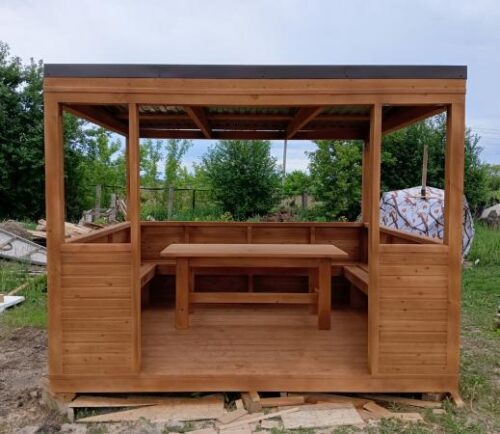 Садовая беседка 2,5х2,5м из бруса под ключ