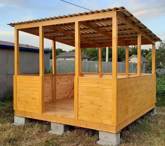 Беседка 3х3м из бруса под ключ