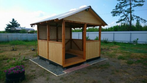Беседка 3х3м из бруса под ключ